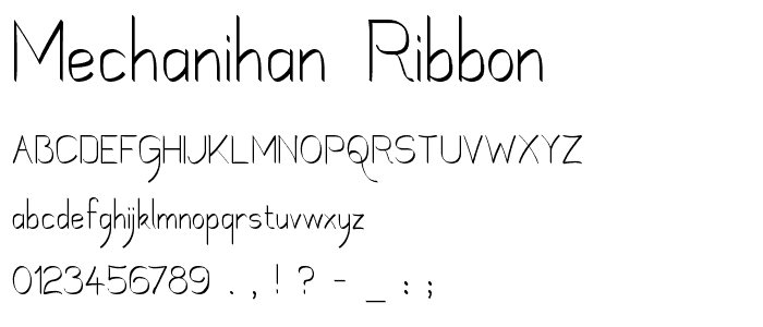 Mechanihan Ribbon font